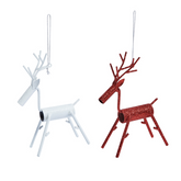 2 Adornos colgantes de renos de navidad